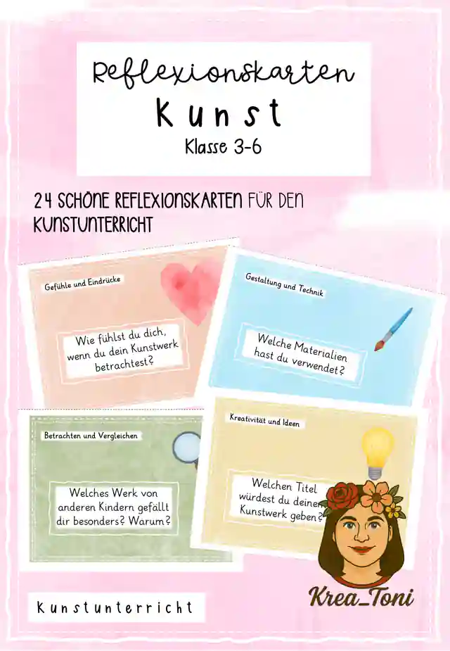 Reflexionskarten Kunst, Klasse 3-6