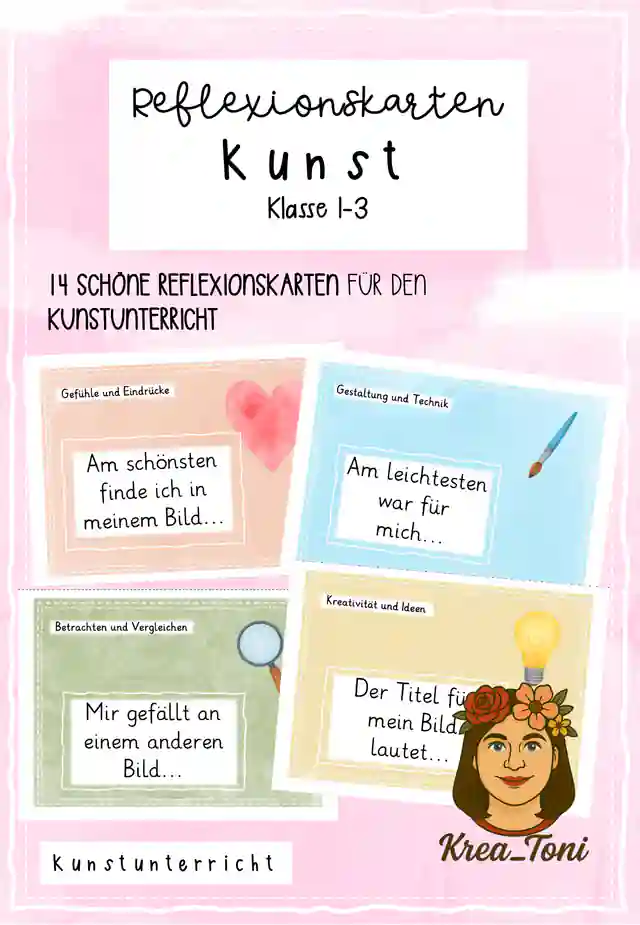 Reflexionskarten Kunst, Klasse 1-3