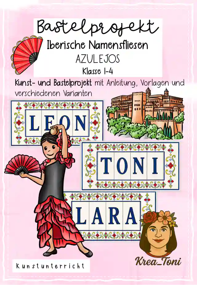 Bastelprojekt Iberische Namensfliesen (Azulejos), Klasse 1-4