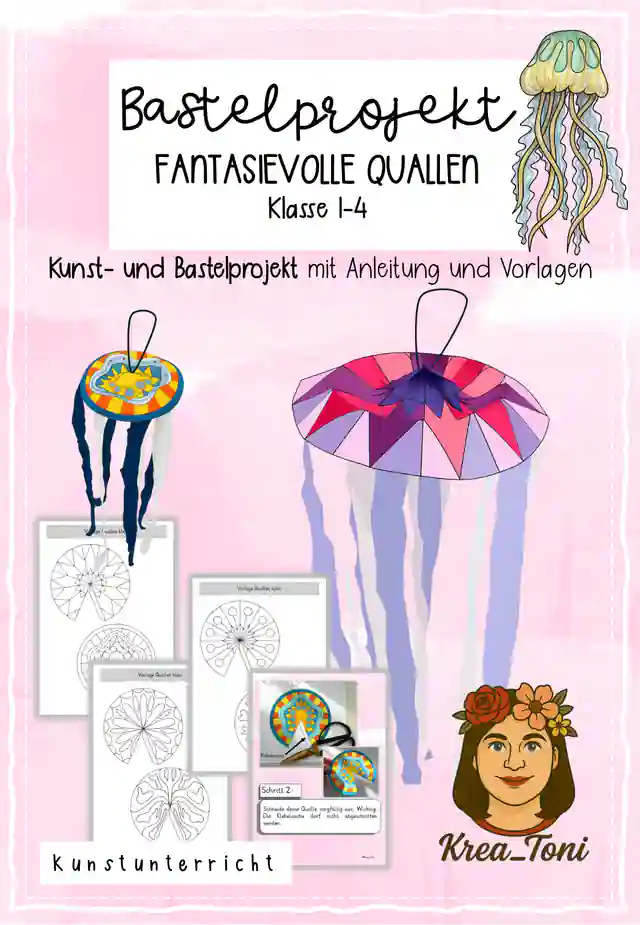 Bastelprojekt Fantasievolle Quallen, Klasse 1-4