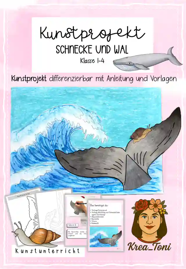 Kunstprojekt Schnecke und Wal, Klasse 1-4