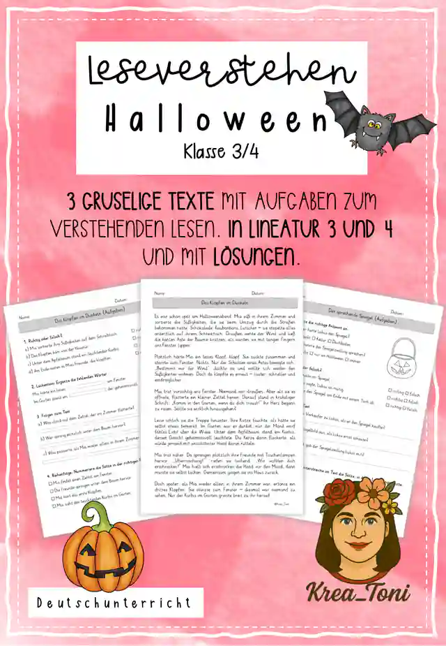 Leseverstehen Halloween, Klasse 3/4