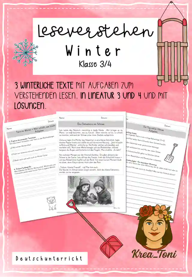 Leseverstehen Winter, Klasse 3/4