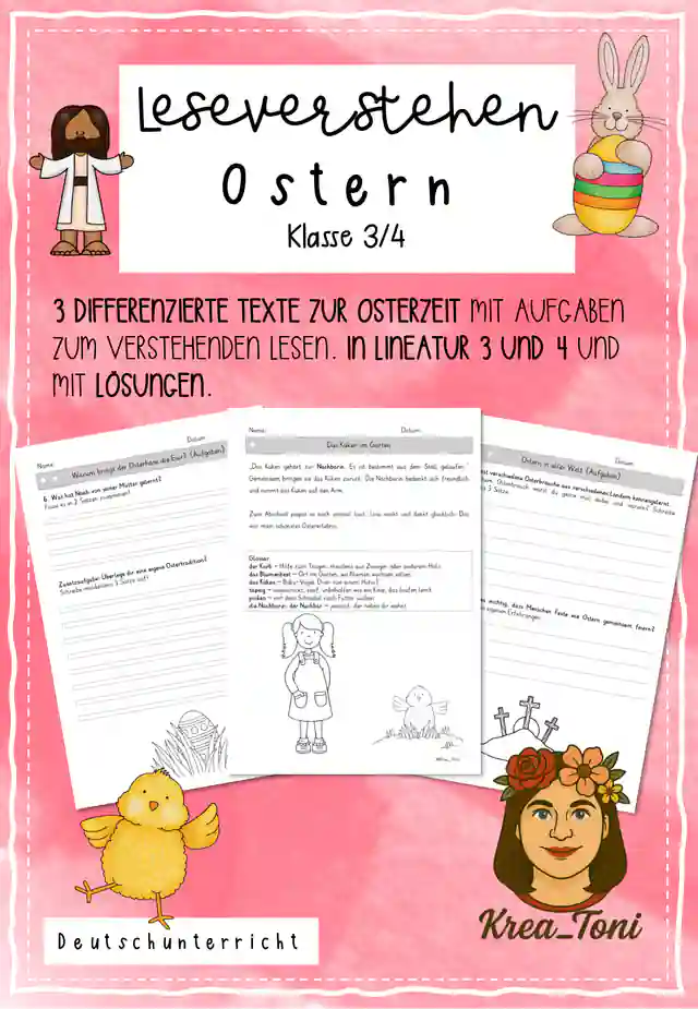 Leseverstehen Ostern, Klasse 3/4