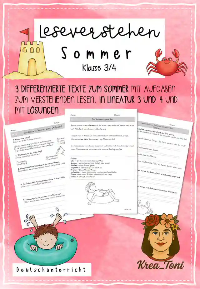 Leseverstehen Sommer, Klasse 3/4