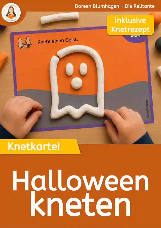 Halloween Knetkartei – 14 Knetkarten | Feinmotorik & Wahrnehmung | Förderschule & Vorschule