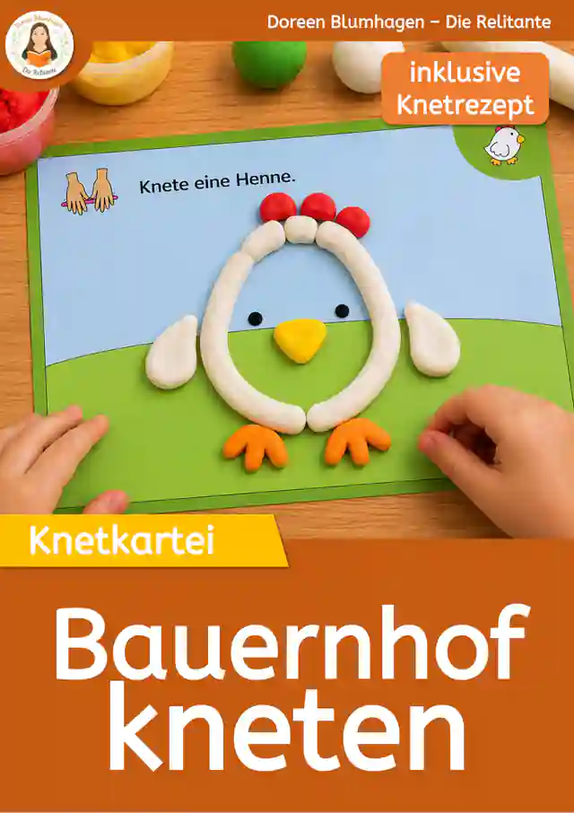 Bauernhof Knetkartei – 12 Knetkarten | Feinmotorik & Wahrnehmung | Förderschule & Vorschule