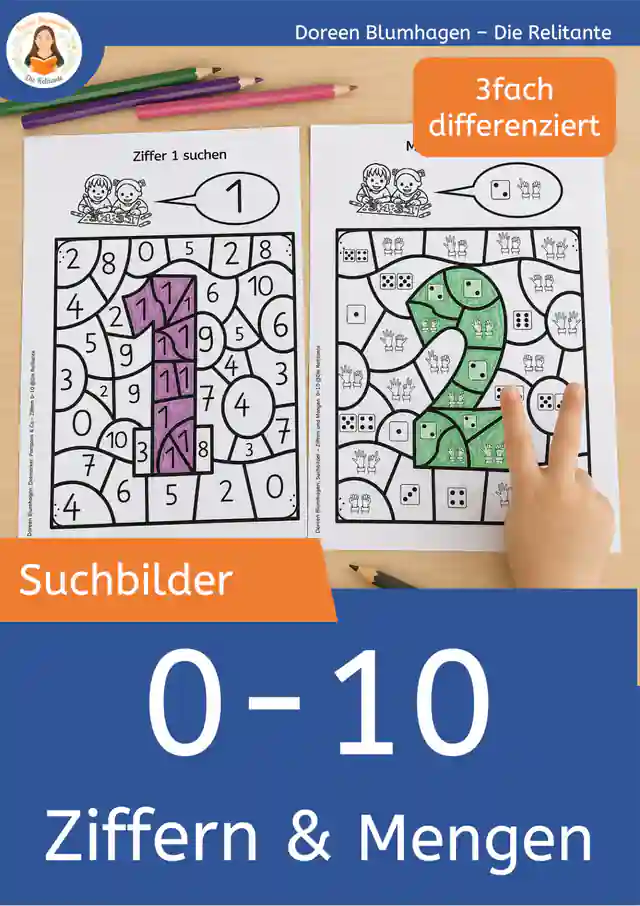 Zahlen & Mengen 0–10 Suchbilder | 3-fach differenziert | Mathematik Klasse 1 & Förderschule