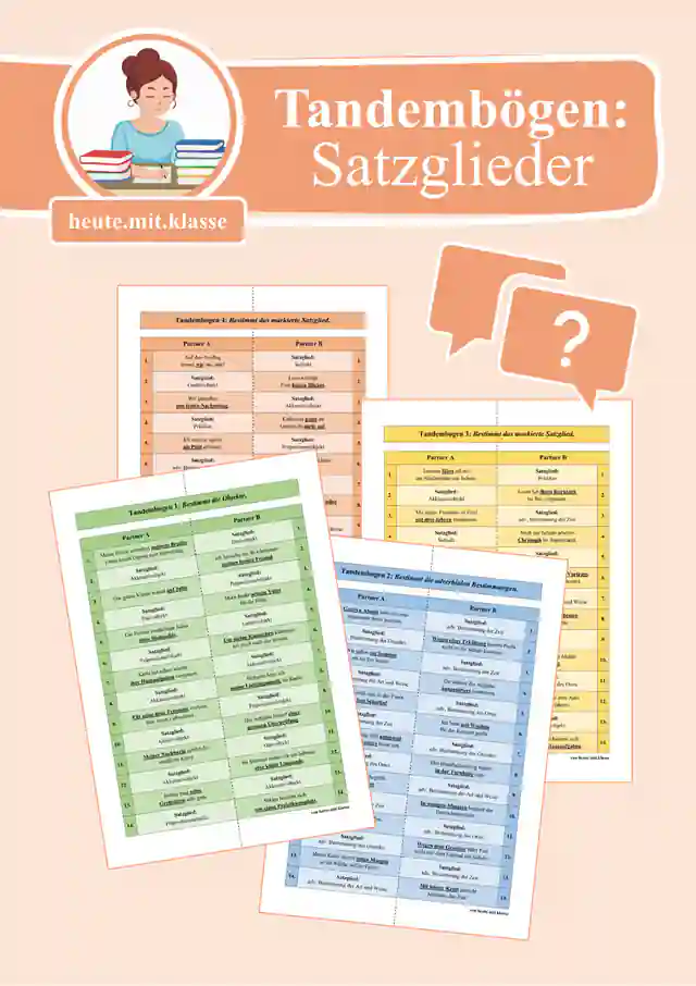 Tandembögen: Satzglieder bestimmen