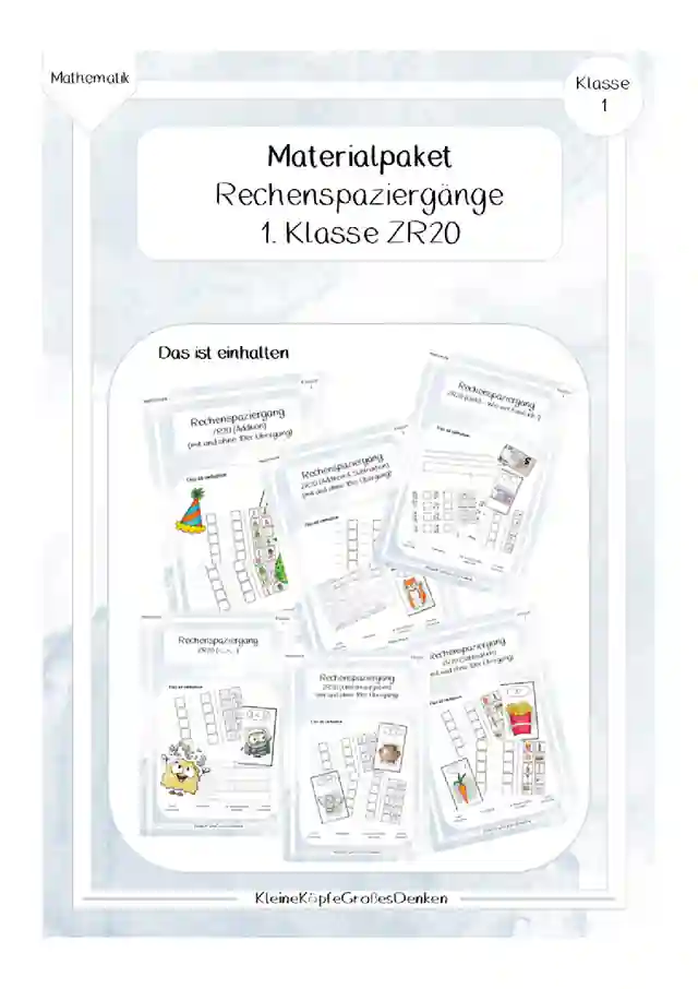 Materialpaket - Rechenspaziergang ZR20 1. Klasse
