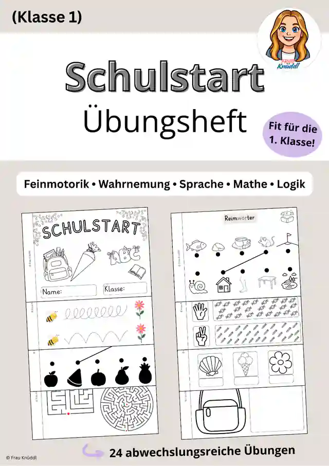 Schulstart Übungsheft - Fit für Klasse 1 - Einschulung