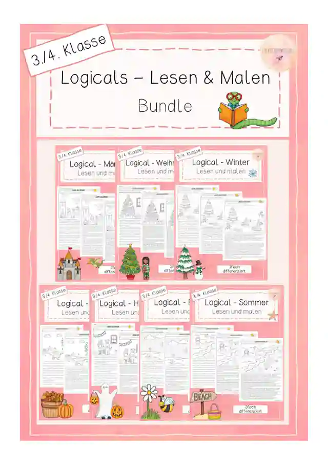 Bundl - Logicals - 3./4. Klasse - Lesen und Malen