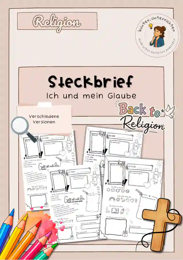Steckbrief Religion – Kennenlernen im Religionsunterricht ab der Grundschule 