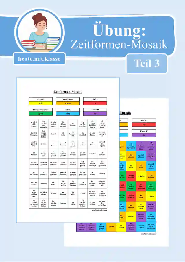 Übung: Zeitformen-Mosaik (Teil 3)