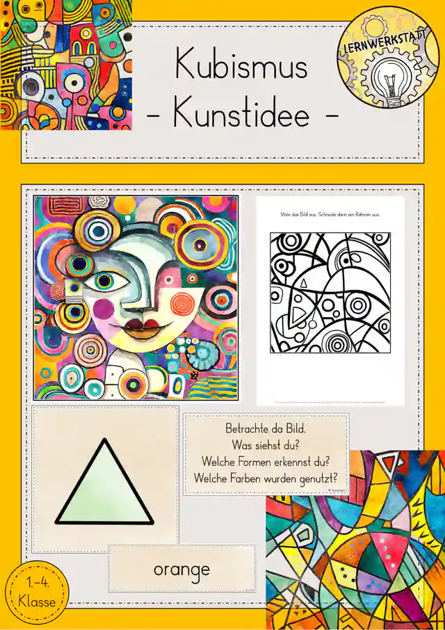 Kubismus Bildbetrachtung Vorlagen Kunst