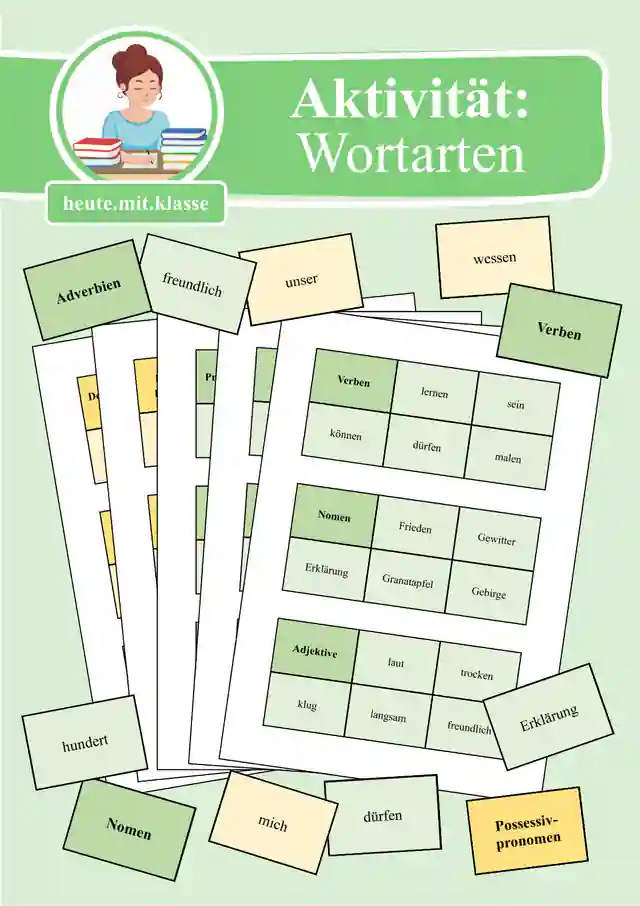 Zuordnungsaktivität & Übung: Wortarten bestimmen