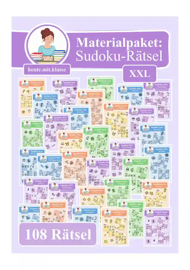 XXL-Materialpaket: Sudoku-Rätsel für alle Gelegenheiten (4x4, 6x6 & 9x9)