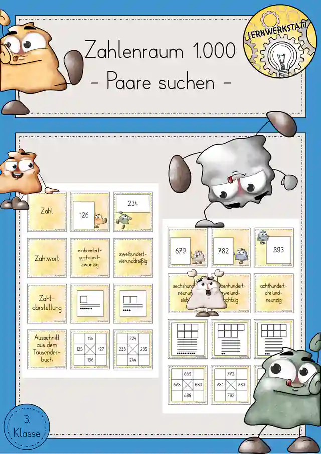 Zahlenraum 1000 Paare suchen Zahlenraumerweiterung