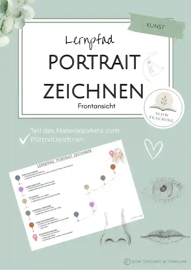 Freebie Lernpfad Portrait zeichnen