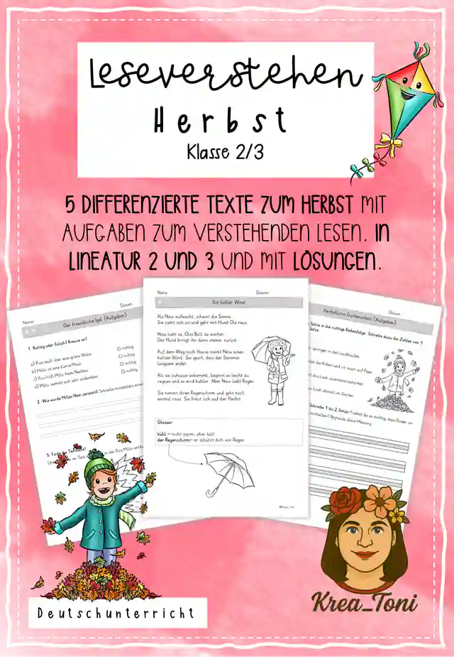 Leseverstehen Herbst – Lesetexte Klasse 2–3
