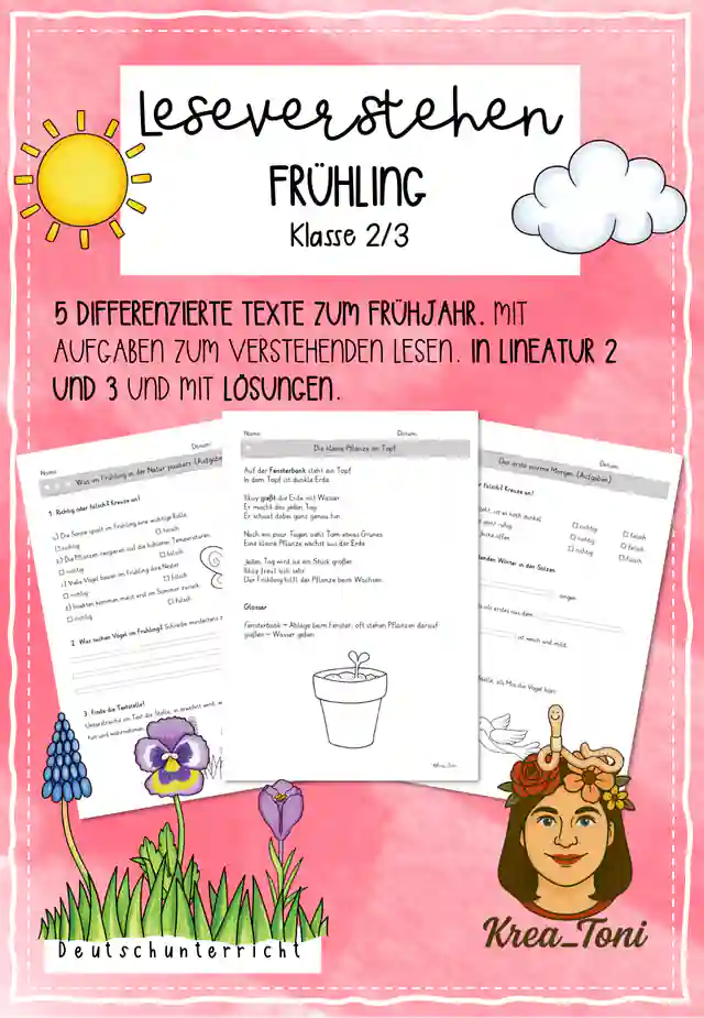 Leseverstehen Frühling, Klasse 2/3
