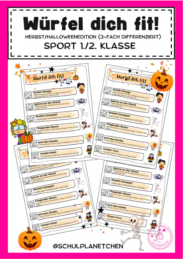 Würfel dich fit! - Herbst/Halloween Edition (Sport Grundschule)