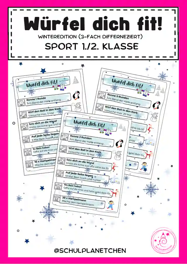 Würfel dich fit! - Winter Edition (Sport Grundschule)
