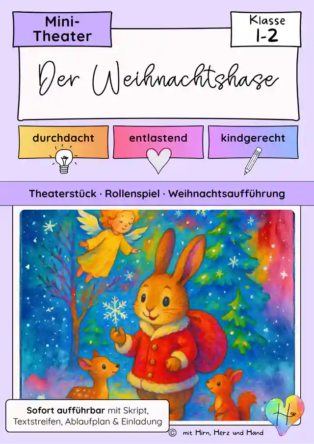 Theaterstück Weihnachten Grundschule Klasse 1–2 | Der Weihnachtshase · Weihnachtsfeier & Advent