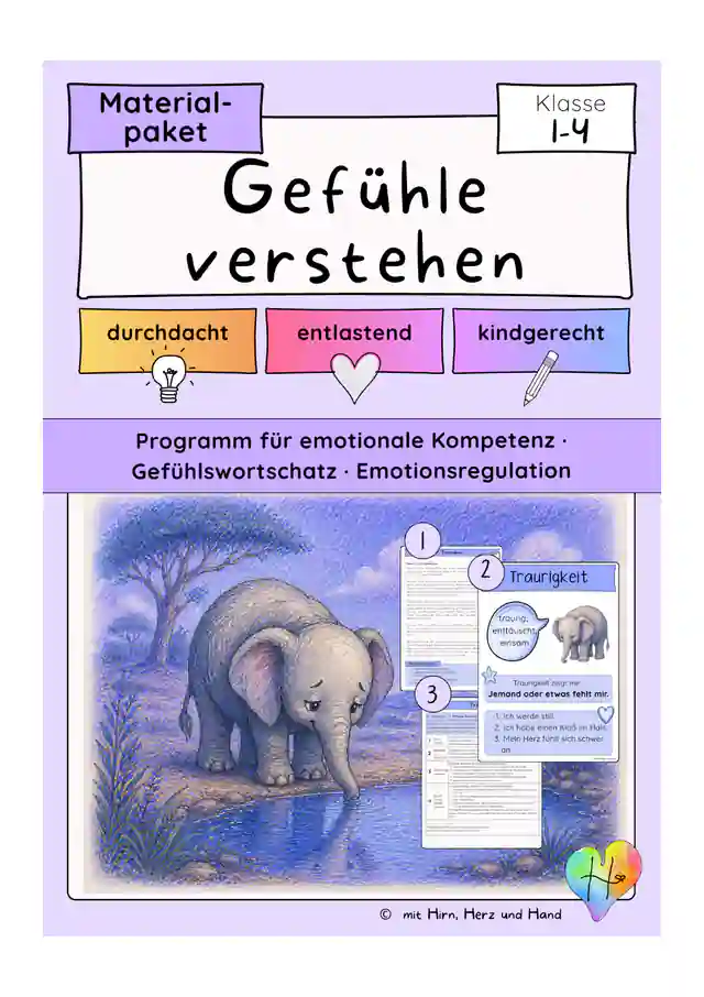 Gefühle verstehen Grundschule Klasse 1–4 | Soziales Lernen & emotionale Kompetenz · Materialpaket