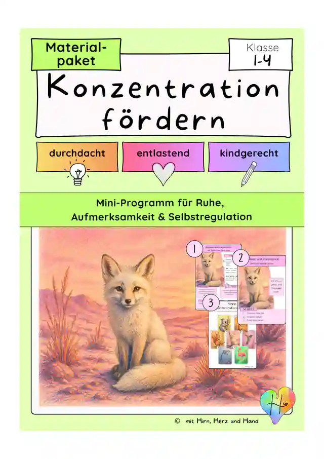 Bewegung und Entspannung Grundschule Klasse 1–4 | Konzentration fördern · Materialpaket