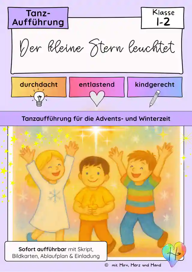 Theaterstück Weihnachten Grundschule Klasse 1–2 | Der kleine Stern leuchtet · Mini-Tanztheater