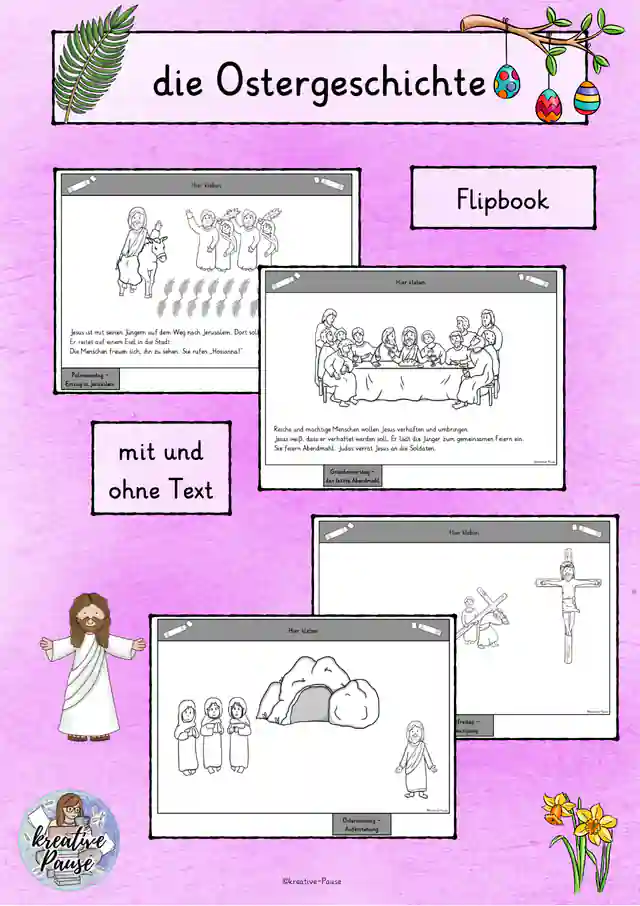 Die Ostergeschichte - Flipbook zum Basteln