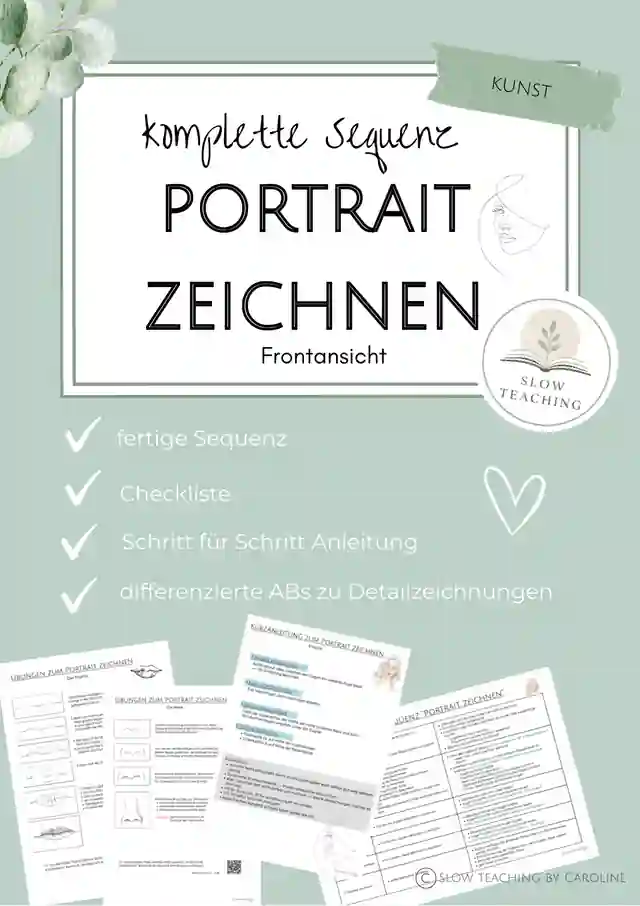 Kunst Portrait zeichnen für jeden - Schritt für Schritt