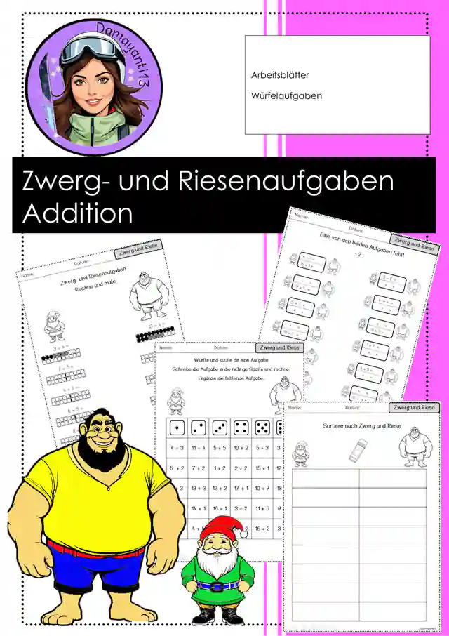 Zwerg und Riese Aufgabe Mathematik ZR 20