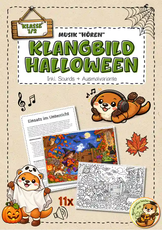 Klangbild Halloween & Herbst ⎪Klasse 1 Geräusche 