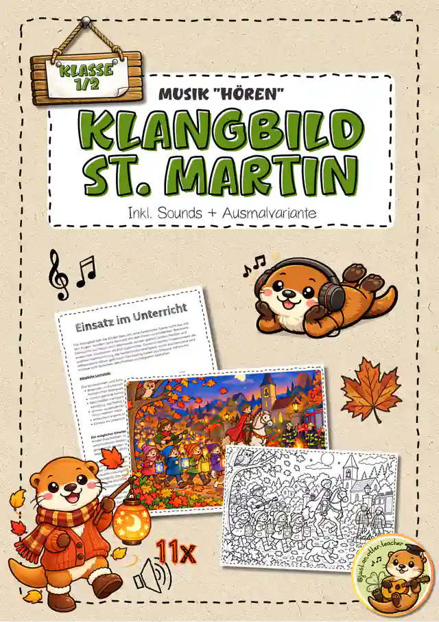 Klangbild Herbst St. Martin Laternelaufen⎪Geräusche im Herbst ⎪Klasse 1