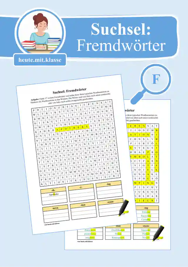 Suchsel: Fremdwörter (Teil 1) (FRESCH Wortbausteine)