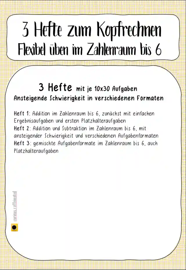 3 Hefte Kopfrechentraining ZR 6