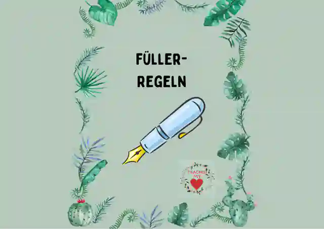 Füllerregeln und Kunst mit dem Füller