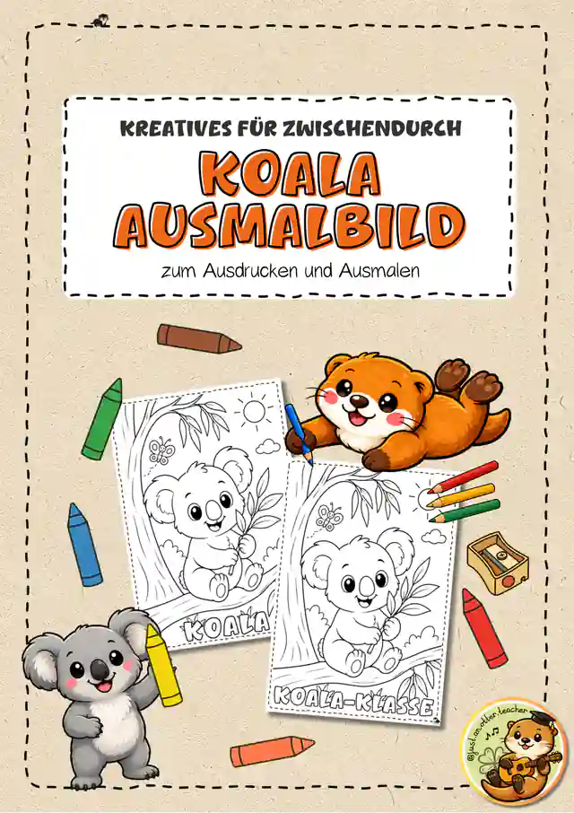 Koala Ausmalbild ⎪kostenlos