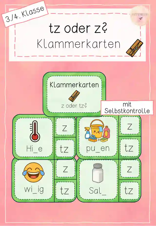 Klammerkarten - tz oder z - Rechtschreibung
