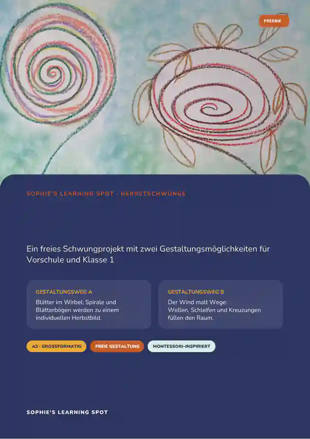 Schwungübungen im Herbst – Herbstwind in Bewegung | Vorschule & Klasse 1