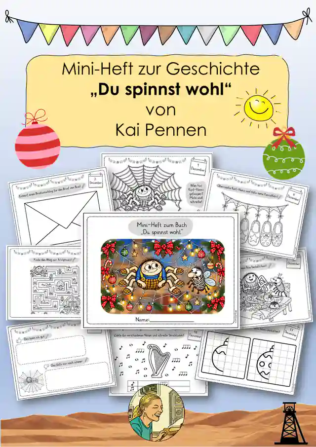 Miniheft zum Buch "Du spinnst wohl" von Kai Pennen | Lesebegleitheft | Klasse 1 | Adventszeit