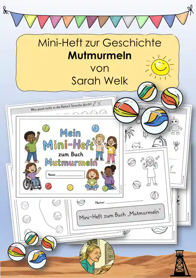 Mini-Heft zum Buch Mutmurmeln von Sarah Welk Einschulung