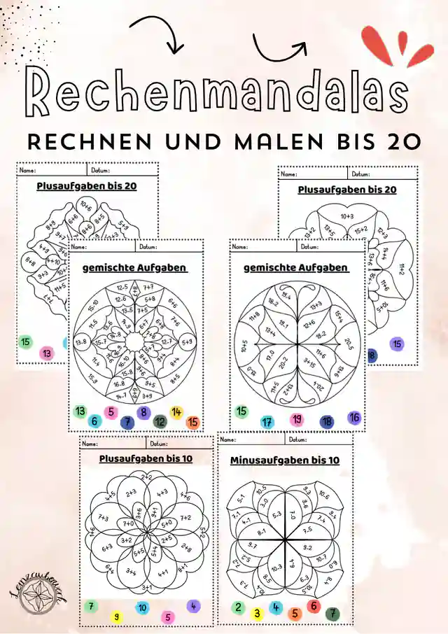 Rechenmandala Bundle bis 20