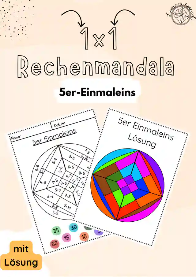 5er-Einmaleins Rechenmandala